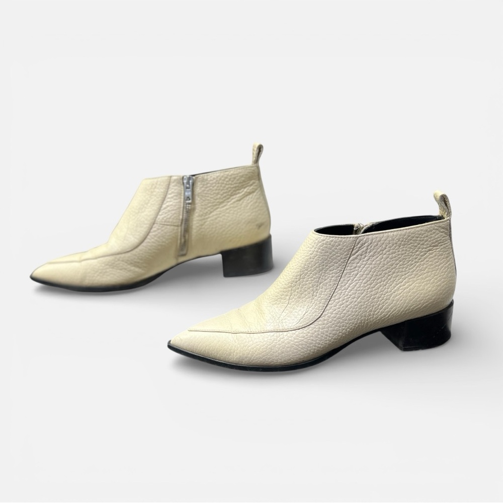 🤍 Everlane Made in Italy Pebbled Leather Ankle Boots Size 7.5‎